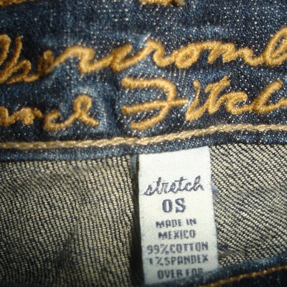 WMN'S ABERCROMBIE&FITCH JEANS SIZE OS STRETCH BLUE - Picture 2 of 7